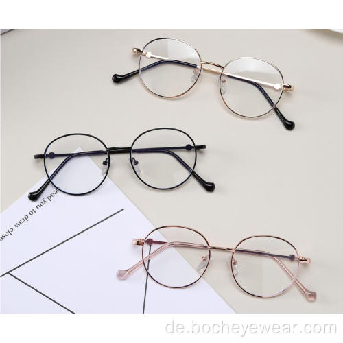 Designer-Gaming-Brille mit optischem Metallrahmen Anti-Blaulicht